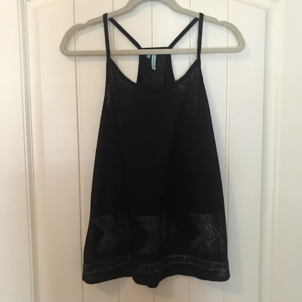 Maurice’s Medium black racerback tribal tank
